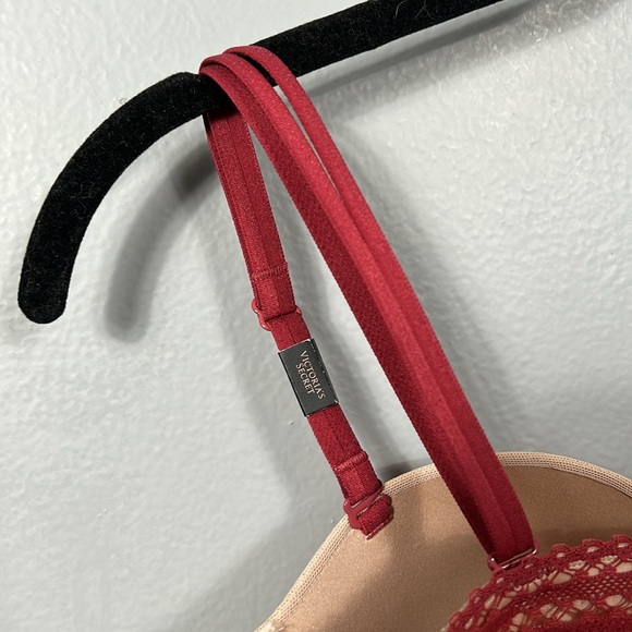 Victoria Secret Bra, 32B Very Sexy, Multi Way, Pink, Lace, Strapless- NWT - Picture 7 of 8